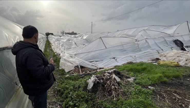 Antalya’da hortum seralara zarar verdi