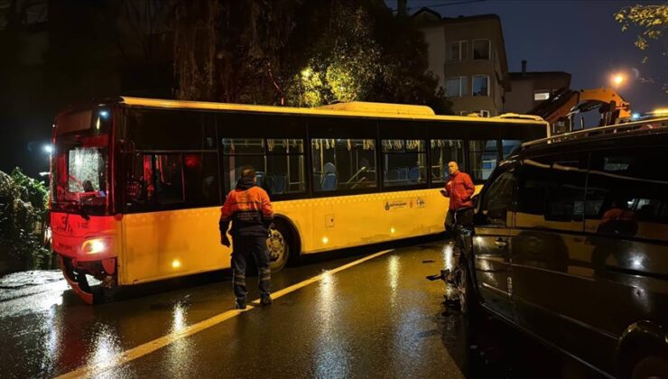Beşiktaş’ta İETT otobüsünün karıştığı kazada 2 kişi yaralandı
