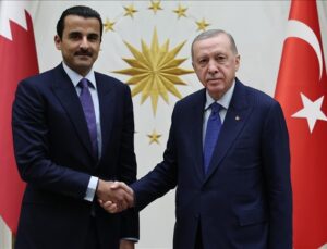 Cumhurbaşkanı Erdoğan Katar Emiri Al Sani ile görüştü
