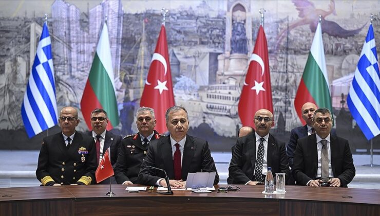 Bakan Yerlikaya, Yunanistan ve Bulgaristan’ın bakanlarıyla bir araya geldi