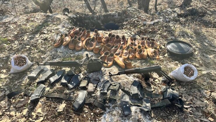Diyarbakır’da terör örgütü PKK’ya ait araziye gömülü silah ve mühimmat ele geçirildi