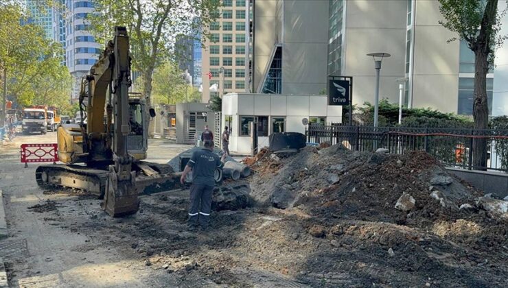 Sarıyer’de çöken yolda ekiplerin çalışması 4. gününde sürüyor