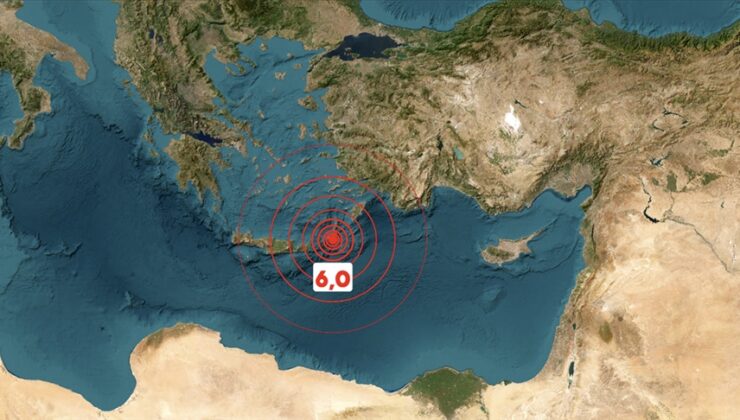 Akdeniz’de 6,0 büyüklüğünde deprem
