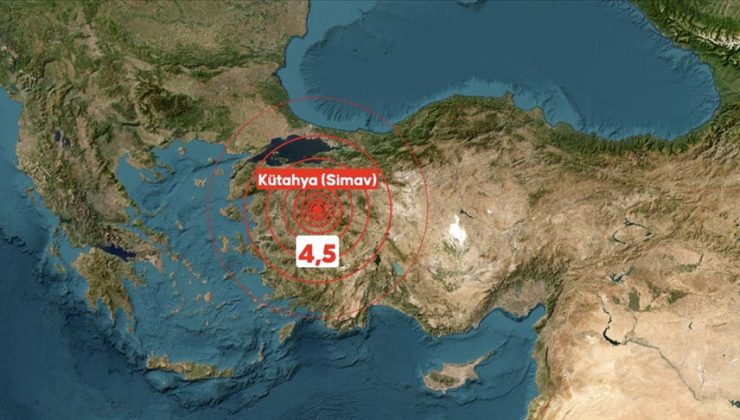 Kütahya’da 4,5 büyüklüğünde deprem