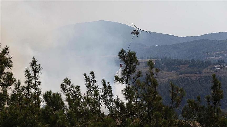 Bursa, Uşak ve Mersin’deki orman yangınlarına müdahale sürüyor