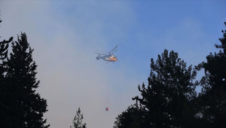 Hatay Dörtyol’da dün çıkan orman yangınına müdahale sürüyor
