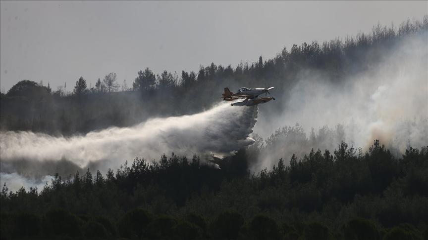Çanakkale’deki orman yangınına müdahale sürüyor