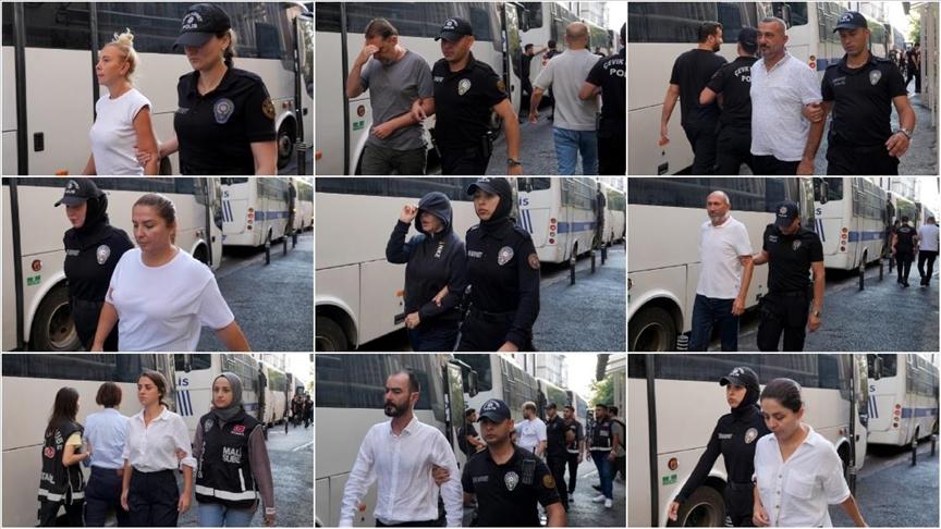 İBB’ye yönelik yolsuzluk soruşturmasında gözaltına alınan şüpheliler adliyeye sevk edildi
