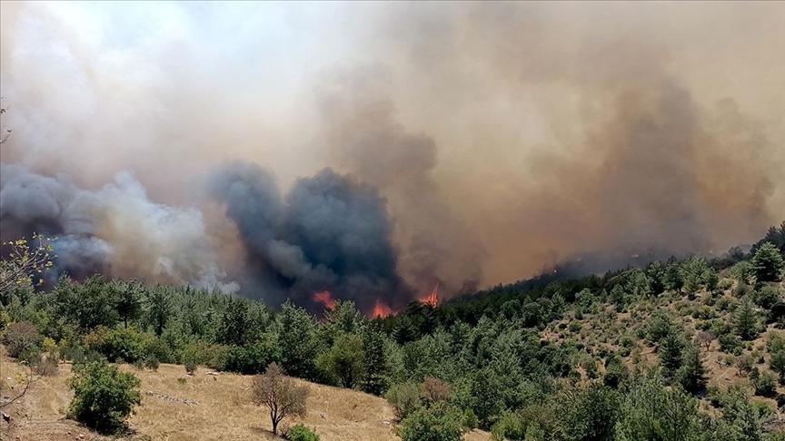 Mersin ve Çanakkale’de çıkan orman yangınlarına müdahale ediliyor