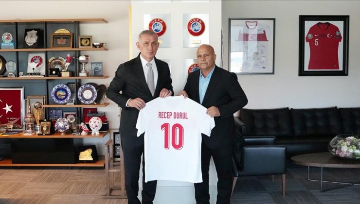 Kocaelispor Başkanı Recep Durul, TFF Başkanı Hacıosmanoğlu’nu ziyaret etti