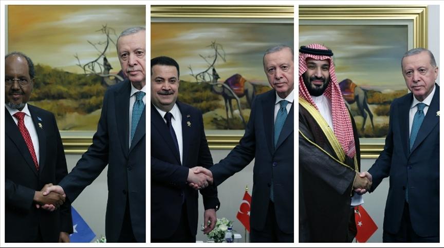 Cumhurbaşkanı Erdoğan’dan Katar’ın başkenti Doha’da yoğun diplomasi trafiği