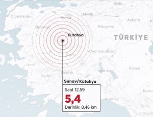 Kütahya’da 5,4 büyüklüğünde deprem meydana geldi