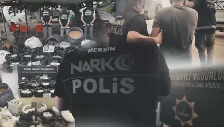 Mersin’deki operasyonlarda 3 milyon 542 bin uyuşturucu hap ele geçirildi, 8 zanlı yakalandı