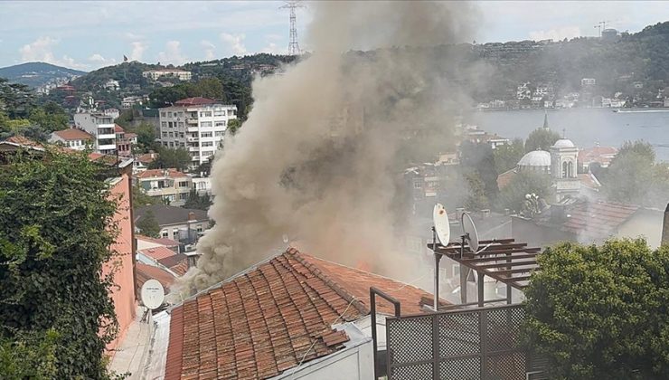 Beşiktaş’ta ahşap binada çıkan ve çevredeki binalara sıçrayan yangın söndürüldü
