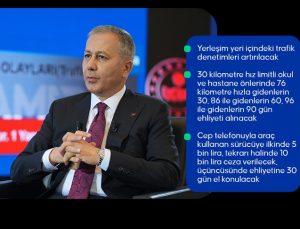 İçişleri Bakanı Yerlikaya, trafikte yeni dönemi Anadolu Ajansı özel yayınında anlattı