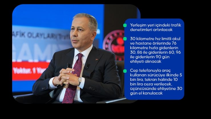 İçişleri Bakanı Yerlikaya, trafikte yeni dönemi Anadolu Ajansı özel yayınında anlattı